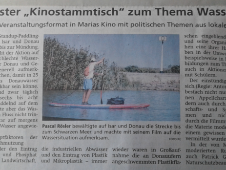 Artikel - Erster Kinostammtisch zum Thema Wasser