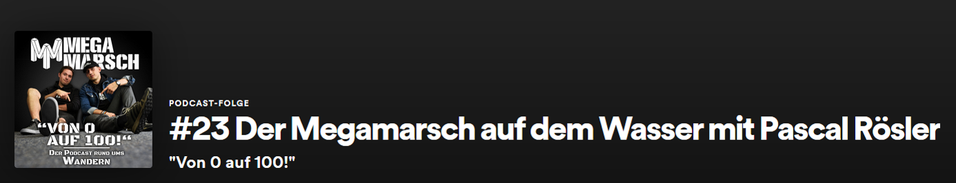 megamarsch auf dem Wasser mit Pascal Rösler
