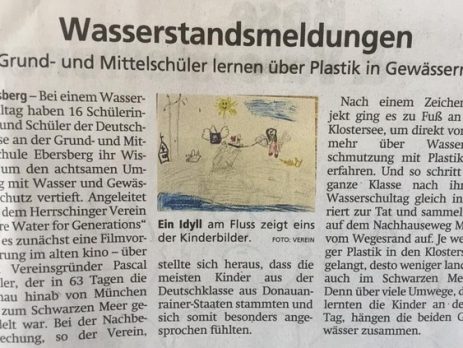 Zeitungsartikel Ebersberger Merkur Plastik in Gewässern