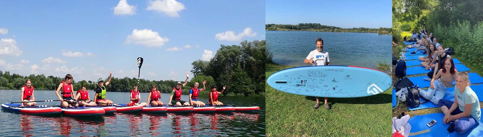 banner schüler auf sups und pascal