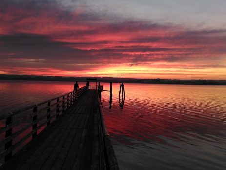 Sonnenuntergang Brücke Ammersee