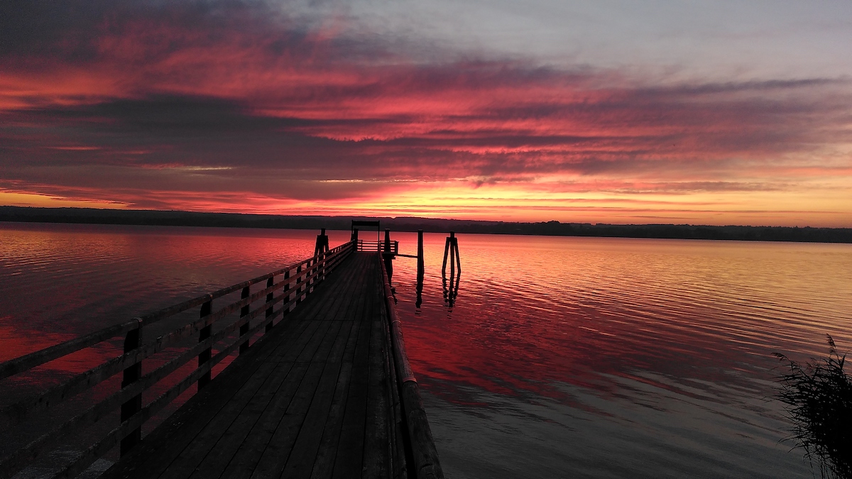 Sonnenuntergang Brücke Ammersee